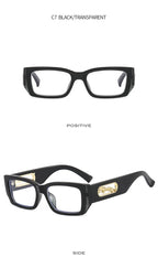 Lunettes de Soleil Rectangulaires Petites Unisexe — Vintage UV400 Travel