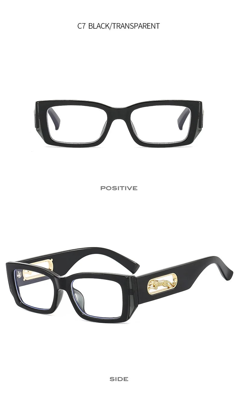 Lunettes de Soleil Rectangulaires Petites Unisexe — Vintage UV400 Travel