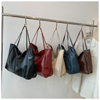 Bolso Tote de Mujer de Gran Capacidad - Cuero Suave de Hombro Retro 2026
