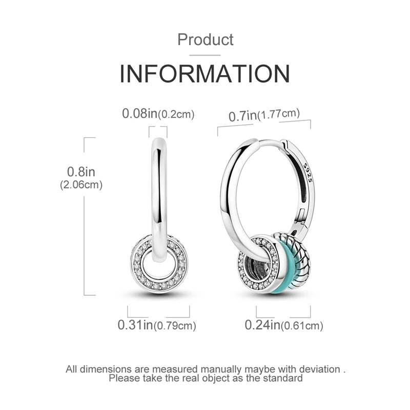 Boucles d'Oreilles Créoles Argent 925 Cristal - Design Élégant Femme