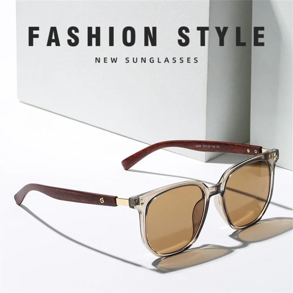 Gafas de Sol Retro Madera Lujo — Diseño Vintage UV400 Unisex