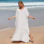 Robe de Plage Longue Cover Up - Paréo Kaftan Maxi Oversize Été
