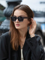 Premium Black Square Sunglasses — Luxury UV400