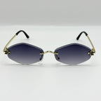 Luxury Polygonal Women's Sunglasses — Elegant Metal Rhombus UV400