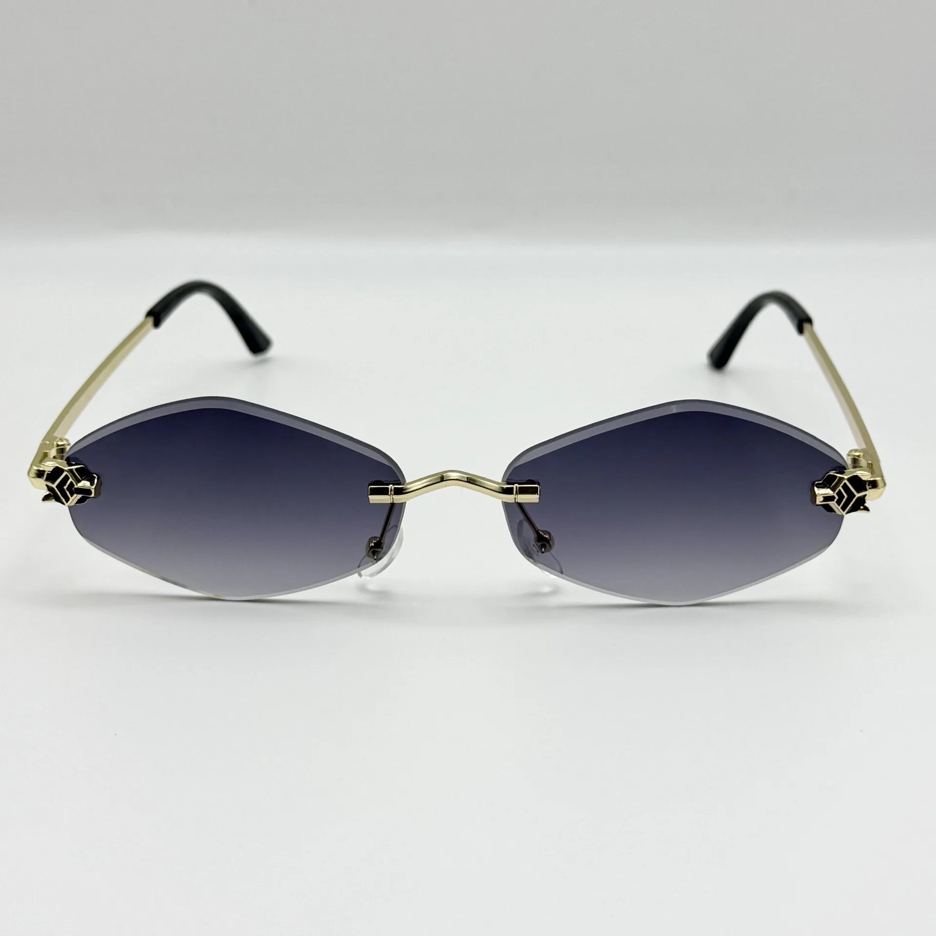 Luxury Polygonal Women's Sunglasses — Elegant Metal Rhombus UV400
