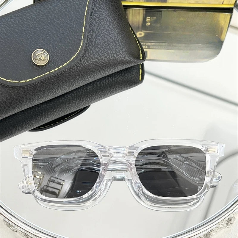 Lunettes de Soleil Carrées Acétate Unisexe — Luxury Moderne UV400