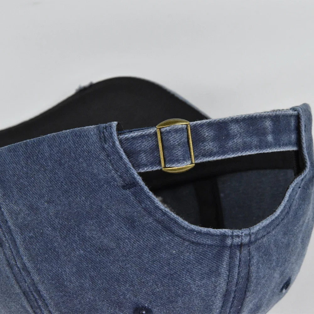 Casquette Baseball BOSTON Rétro Brodée - Chapeau Soleil Hip Hop Printemps Automne Ajustable