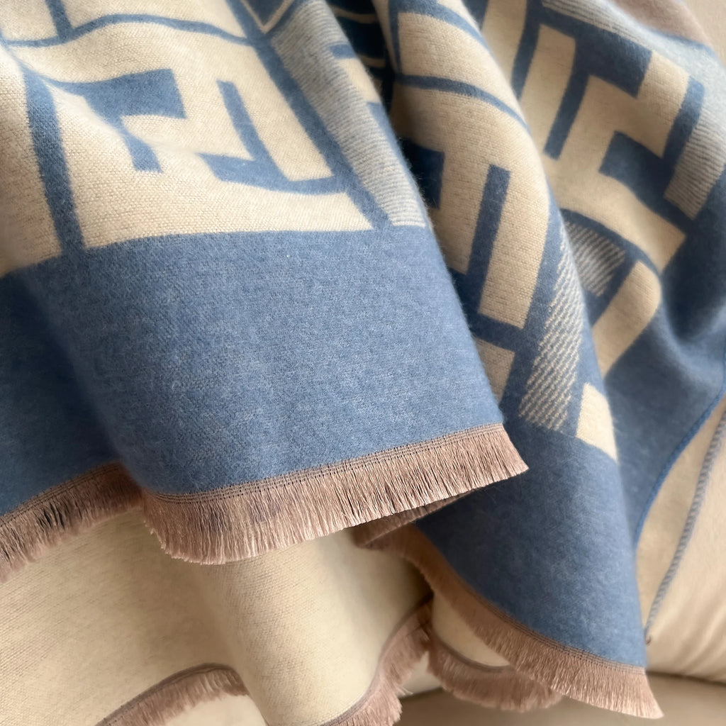 Luxury Geometric Pashmina Scarf — Elegant FuturaTrend Shawl