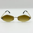 Luxury Polygonal Women's Sunglasses — Elegant Metal Rhombus UV400