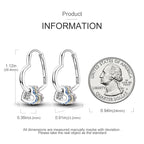 Pendientes de aro con cristales en plata de ley 925: un diseño elegante para mujer.