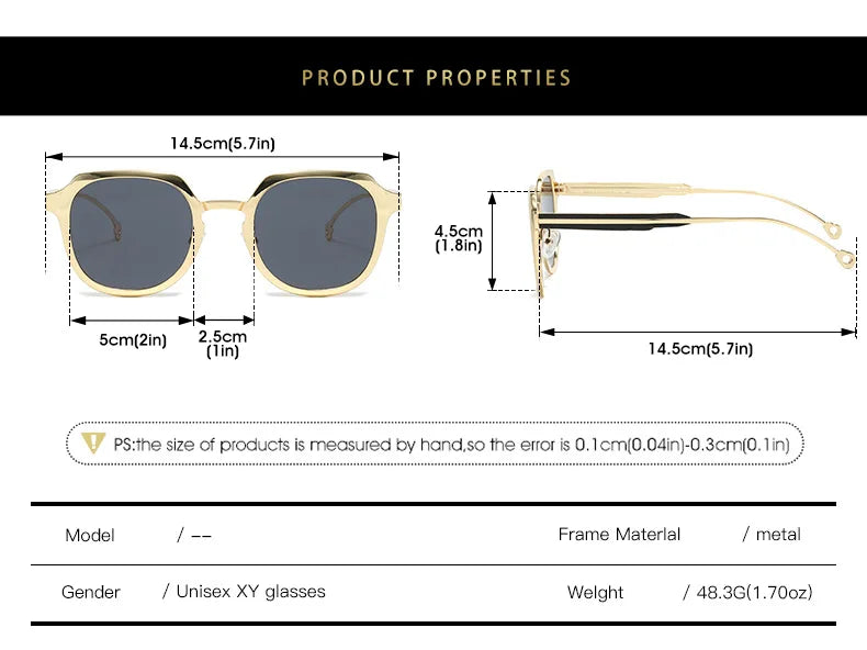 Gafas de sol Steampunk vintage de lujo - Moda retro punk unisex