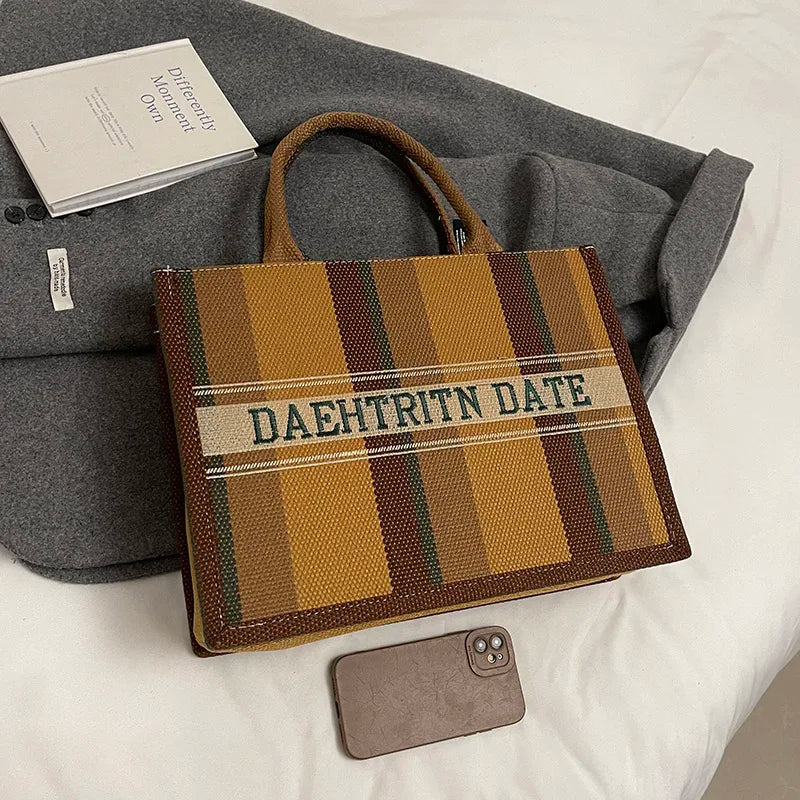 Sac de Plage Boho Fashion Grande Capacité - Tote Canvas Designer Été 2025