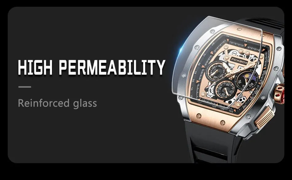 Montre Homme Sport Chronographe Waterproof — Quartz Multifonction 3ATM