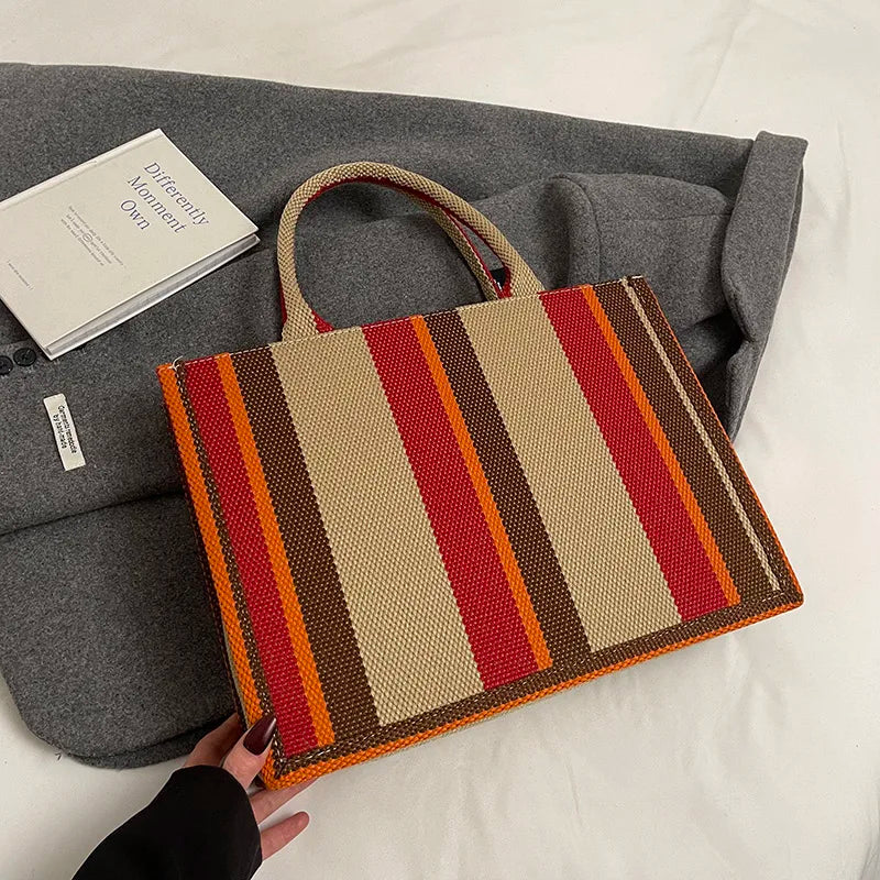 Sac de Plage Boho Fashion Grande Capacité - Tote Canvas Designer Été 2025