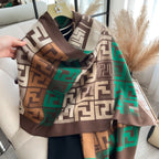 Luxury Geometric Pashmina Scarf — Elegant FuturaTrend Shawl