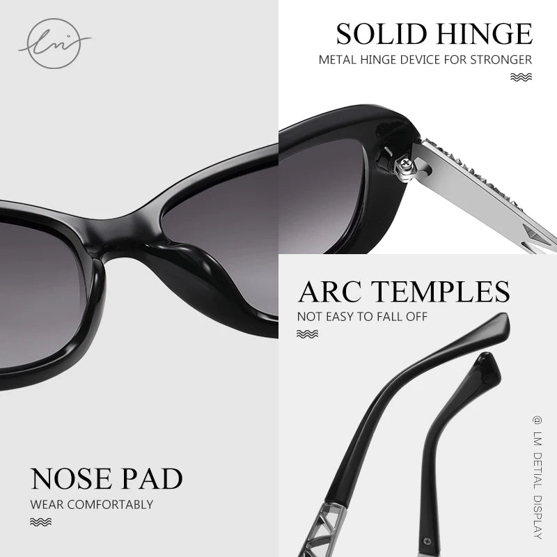 Lunettes de Soleil Femme LM Polarisées Carrées - UV400 Gradient Luxury 2024