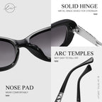 Women's LM Polarized Square Sunglasses — Gradient Luxury UV400