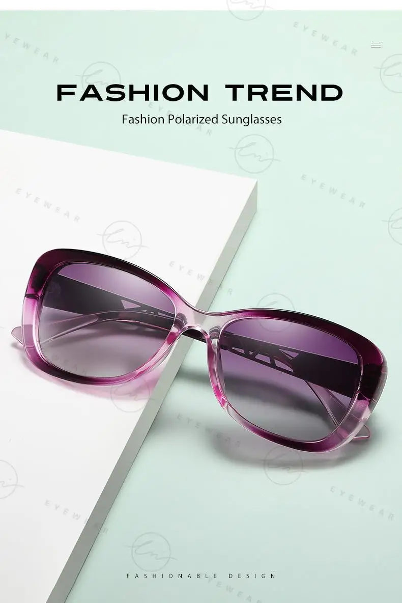 Lunettes de Soleil Femme LM Polarisées Carrées - UV400 Gradient Luxury 2024