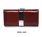 Cartera de mujer de piel de cocodrilo de lujo – Clutch largo premium FuturaTrend