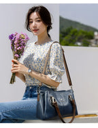 Sac à Main Cuir Souple Femme - Grand Cabas Luxury Épaule Crossbody