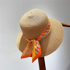 Seidenbandana mit floralem Wellenmuster - Luxus Haaraccessoire