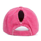 Casquette Baseball Femme Ajustable Trou Queue de Cheval - Trucker Cap Brodée Coton