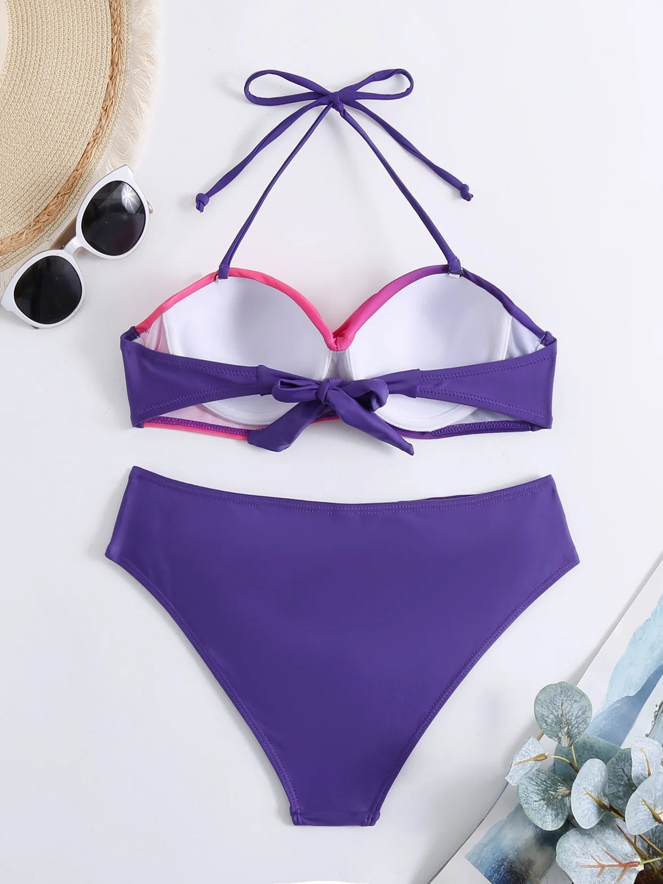 Bikini Femme Été Sexy Push-Up Dégradé - Maillot de Bain Brésilien Deux Pièces Plage
