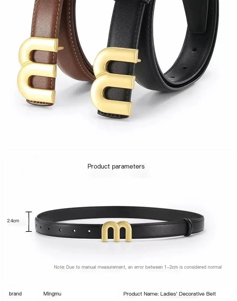 Ceinture Femme Cuir Boucle Dorée — Élégante Polyvalente FuturaTrend