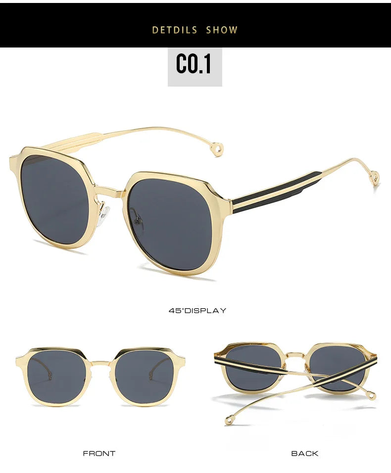Gafas de sol Steampunk vintage de lujo - Moda retro punk unisex