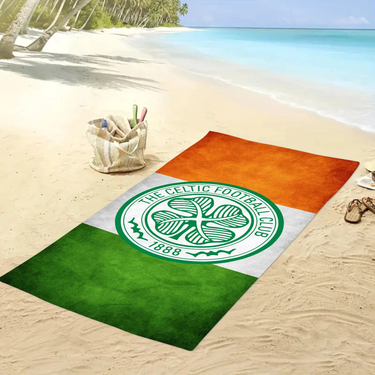 Serviette de Plage Football Club Logo - Microfibre Absorbante Séchage Rapide Sport