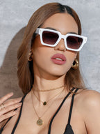 Premium Black Square Sunglasses — Luxury UV400