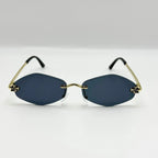 Luxury Polygonal Women's Sunglasses — Elegant Metal Rhombus UV400