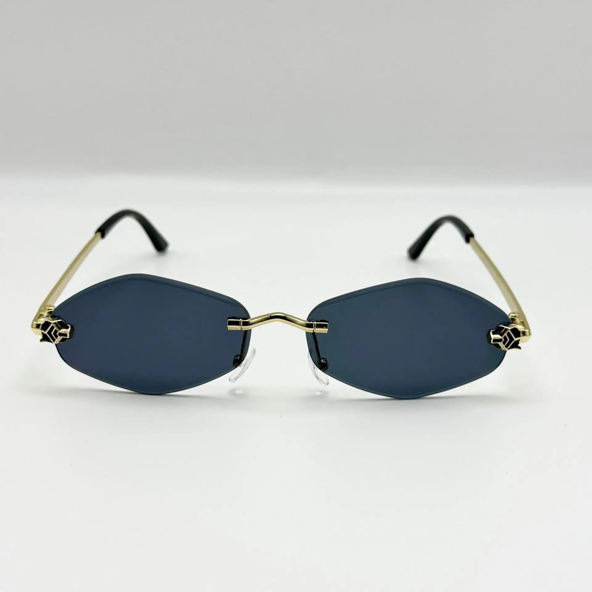 Luxury Polygonal Women's Sunglasses — Elegant Metal Rhombus UV400