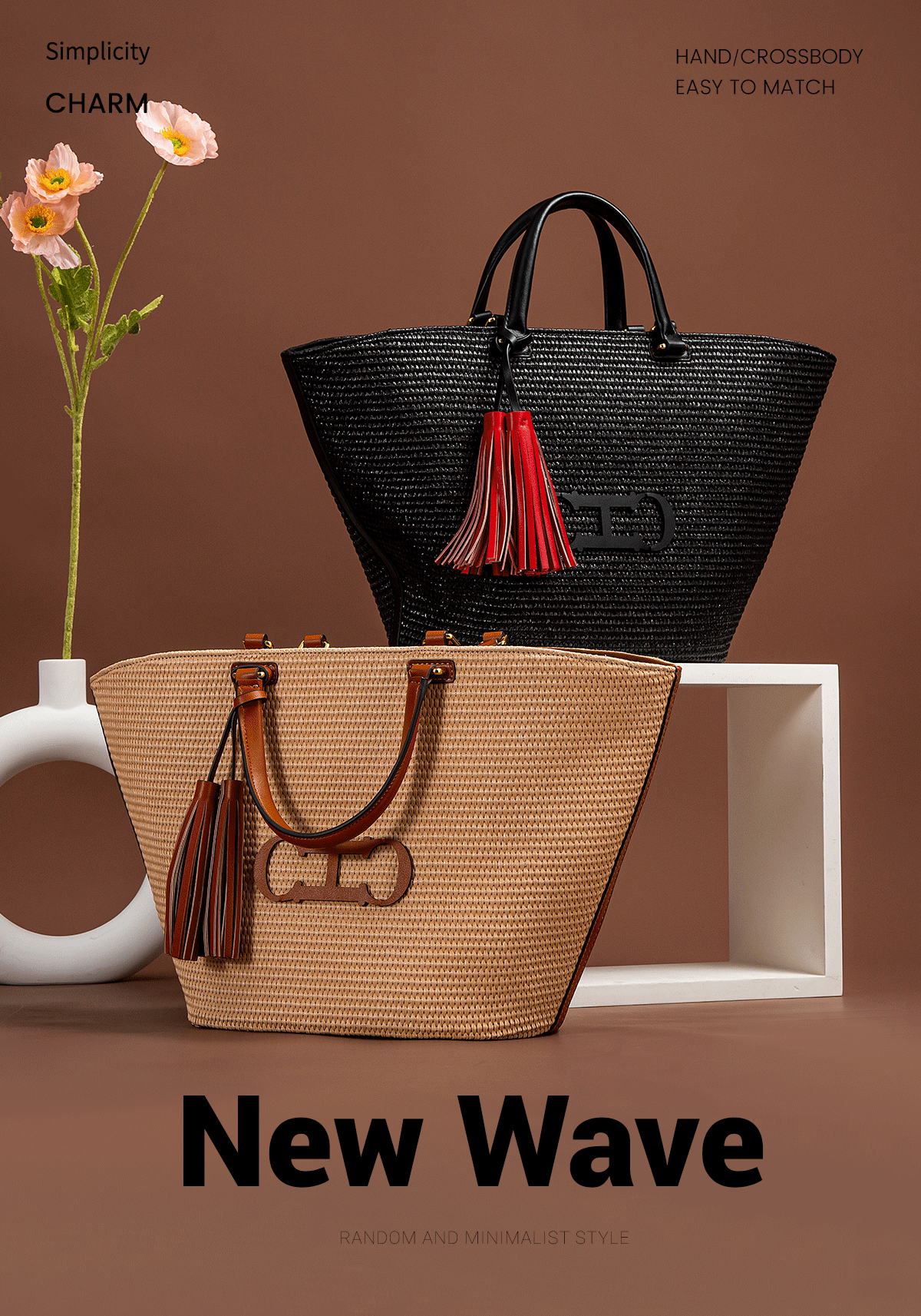 Sac Tote Femme CHCH 2024 Vacances Plage - Shopping Main Bucket Bag