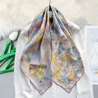 100% Double-Sided Silk Square Scarf 35x35cm — Premium FuturaTrend