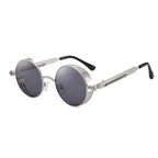 Lunettes de Soleil Steampunk Rétro Gothique — Design Rond Vintage Unisexe UV400
