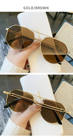 Lunettes de Soleil Aviateur Vintage — Designer Luxury UV400 Unisexe
