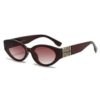 Unisex Glamour Sonnenbrille Oval - Minimalistische Mode UV400
