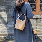Bolso de hombro de cuero para mujer - Tote grande clásico de lujo