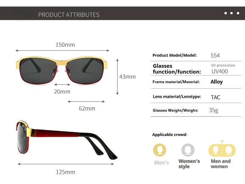 Gafas de sol ovaladas polarizadas retro - Estilo vintage unisex UV400