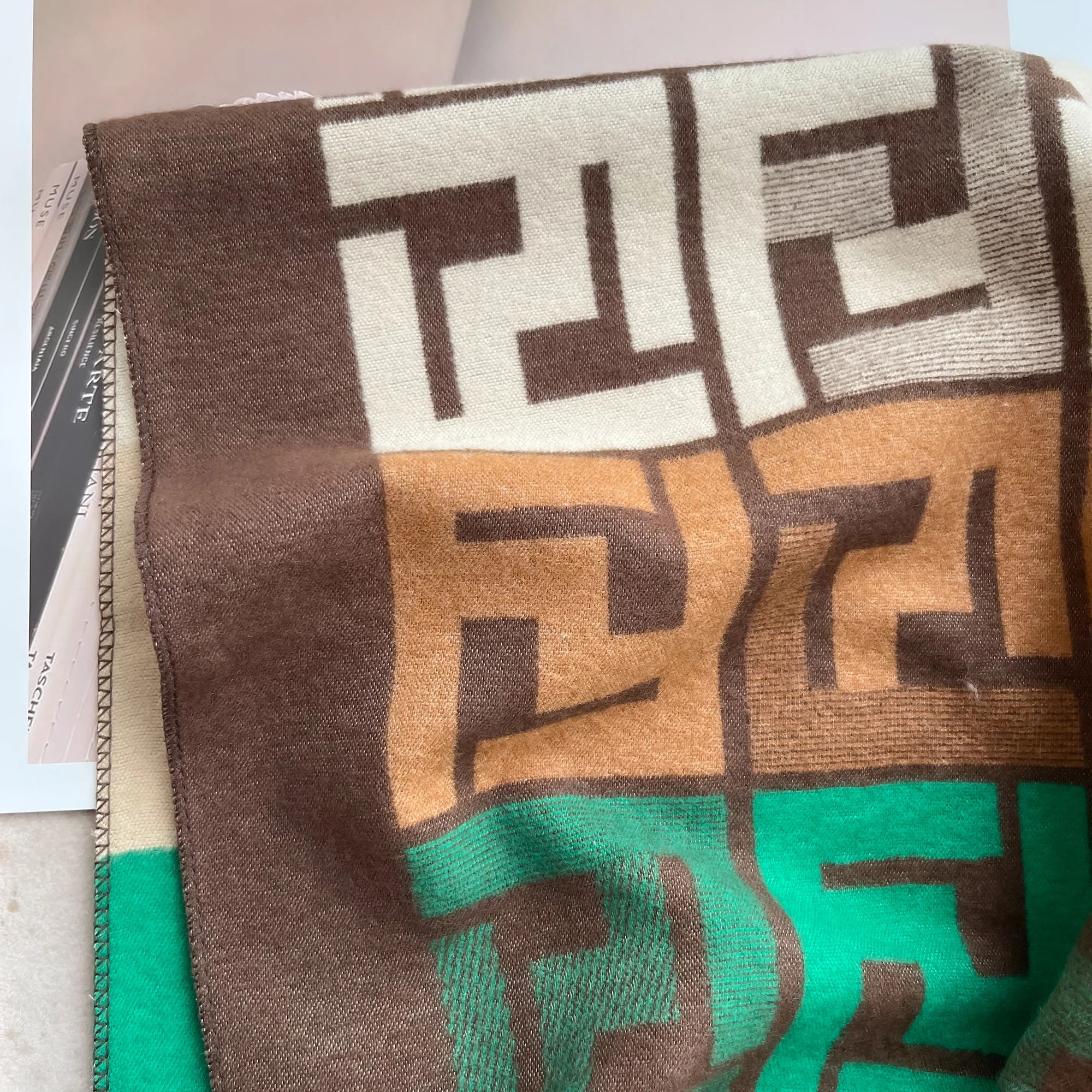 Luxury Geometric Pashmina Scarf — Elegant FuturaTrend Shawl