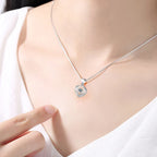 925 Sterling Silver Heart Pendant Necklace for Women-4