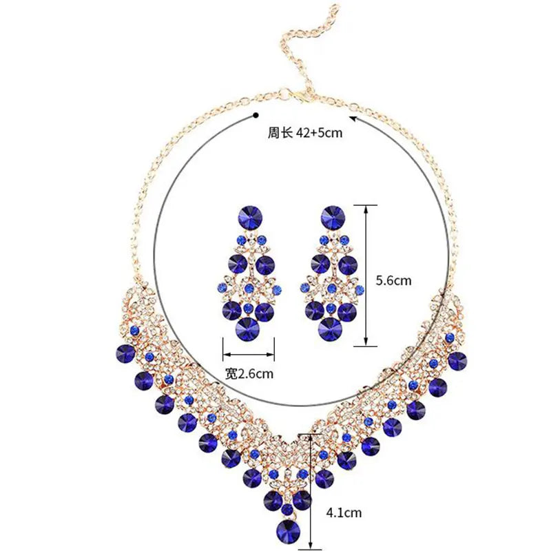 Set Collier & Boucles d'Oreilles Cristal AB - Parure Élégante Mariage