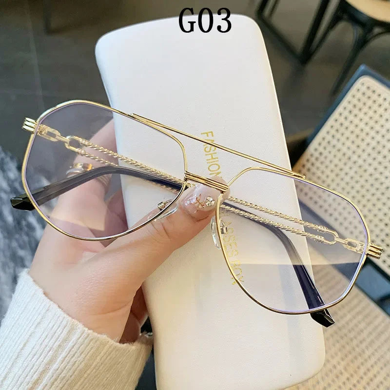 Gafas de sol aviador vintage — Lujo de diseñador UV400 unisex