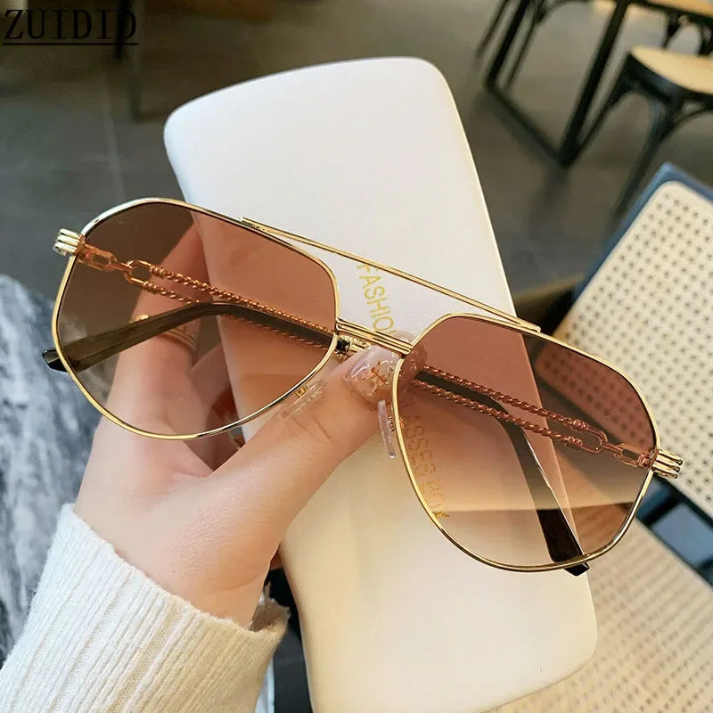 Lunettes de Soleil Aviateur Vintage — Designer Luxury UV400 Unisexe