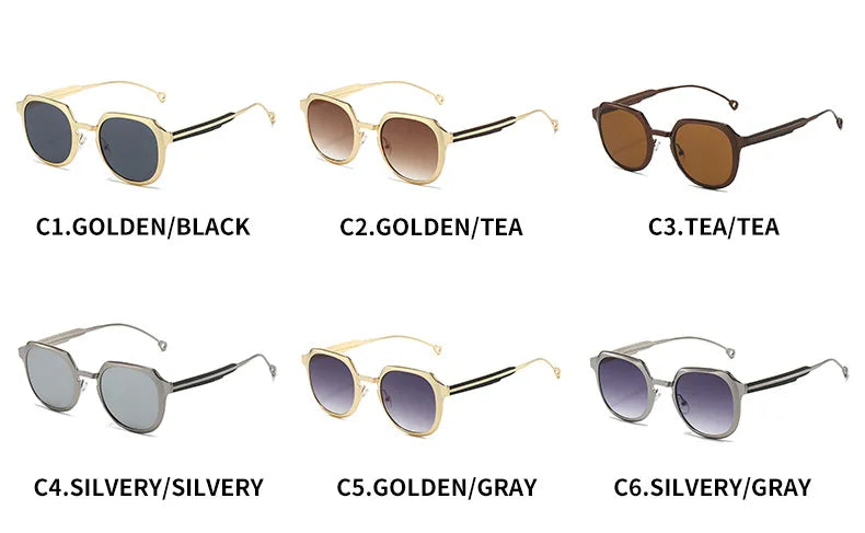 Gafas de sol Steampunk vintage de lujo - Moda retro punk unisex