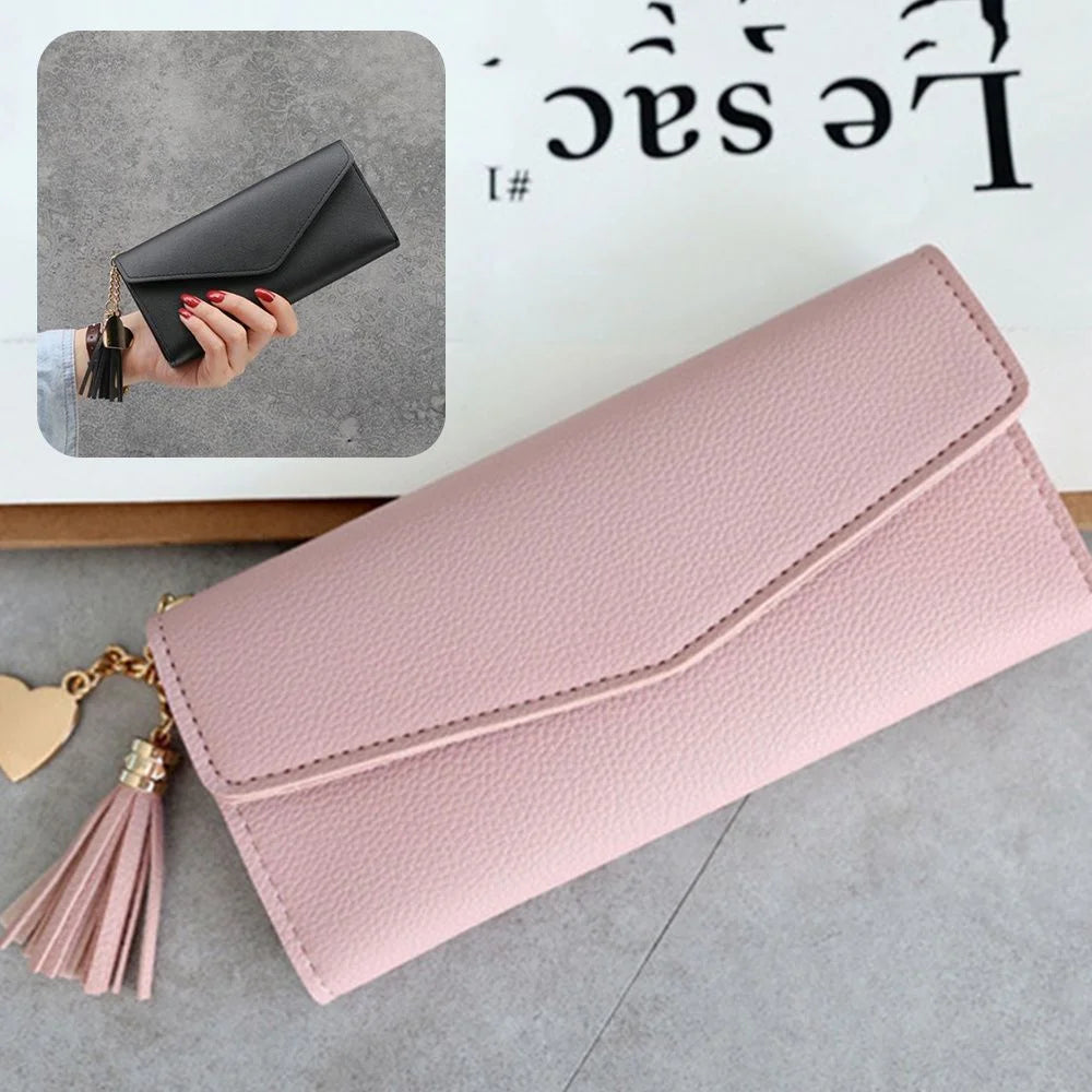 Billetera de mujer de cuero larga - Clutch tarjetero multifunción FuturaTrend