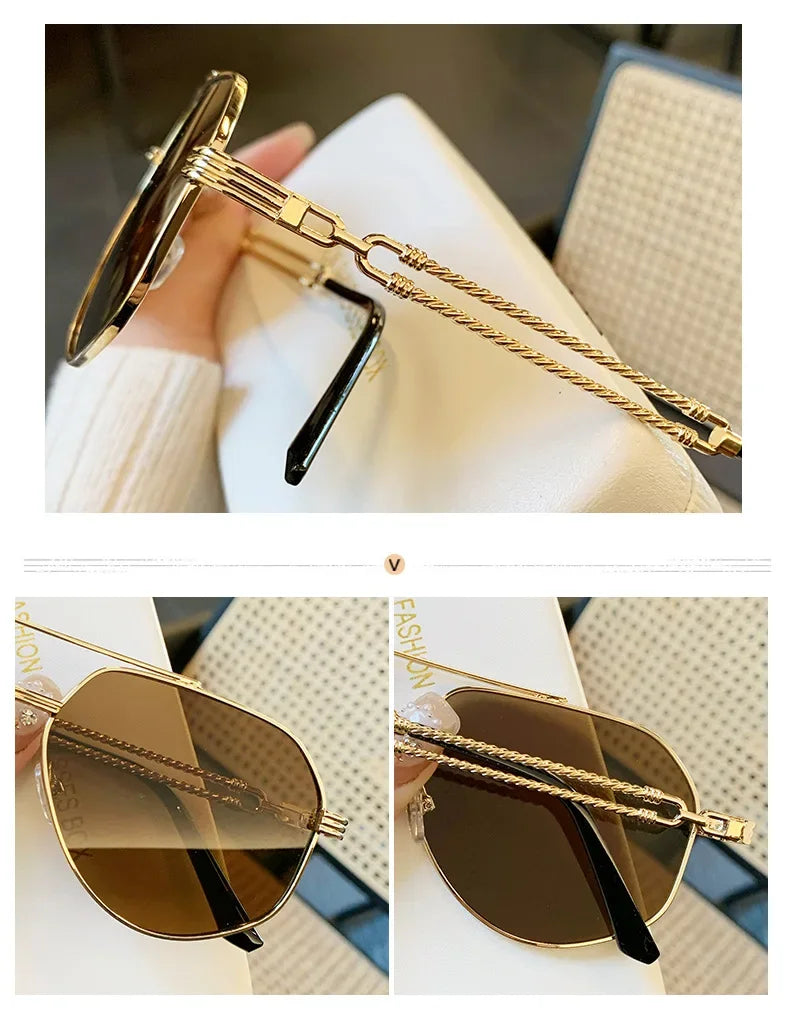 Lunettes de Soleil Aviateur Vintage — Designer Luxury UV400 Unisexe