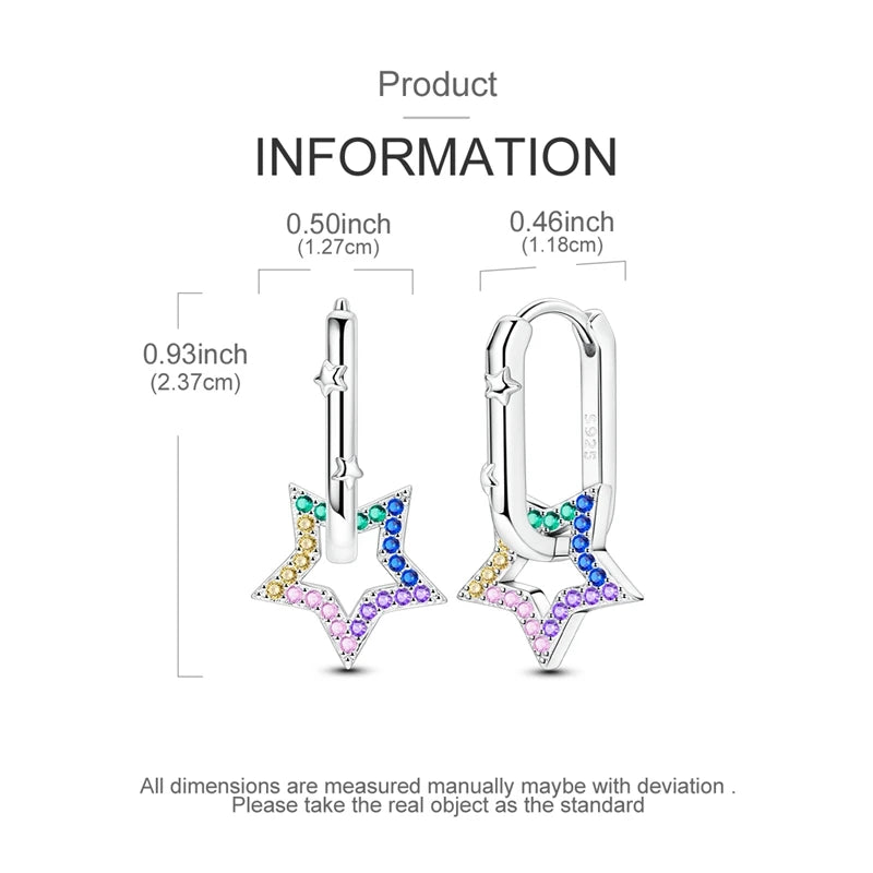 Boucles d'Oreilles Créoles Argent 925 Cristal - Design Élégant Femme