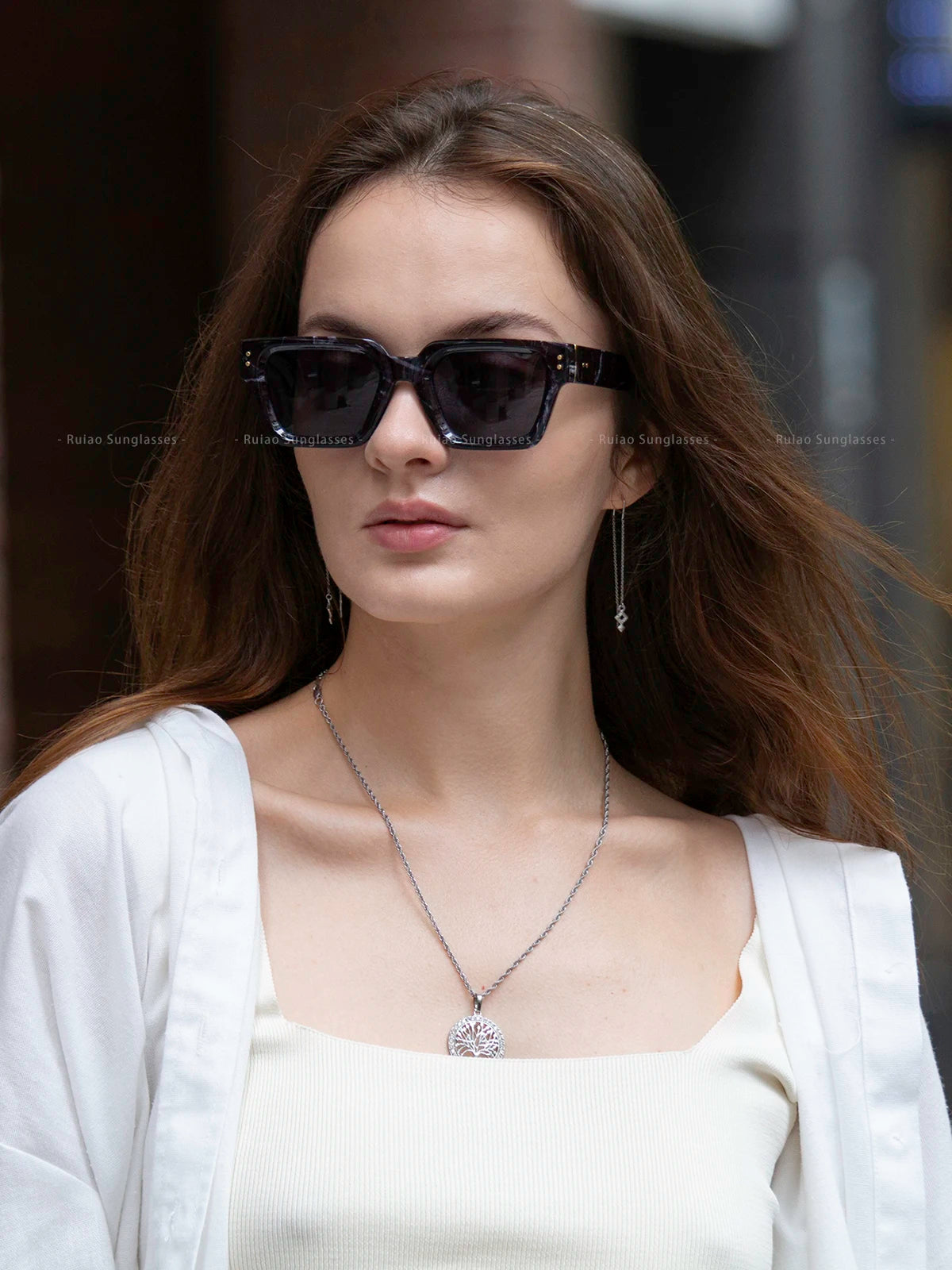 Lunettes de Soleil Carrées Homme Luxury Premium - Design Noir